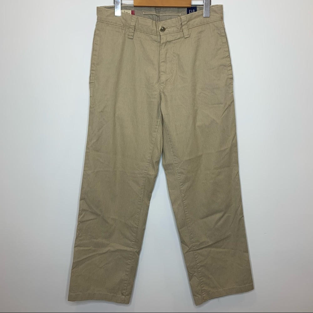 ☀️ 3/$15 Gap Relaxed Straight Leg Pinstripe Khaki Pants